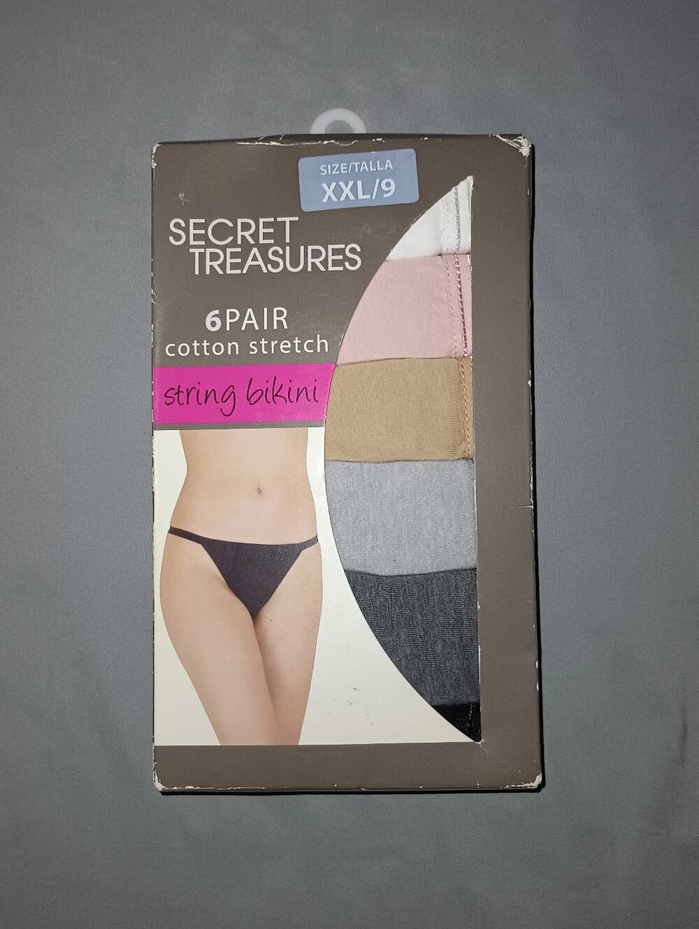 Secret Treasures Women's Cotton Stretch String Bikini Underwears